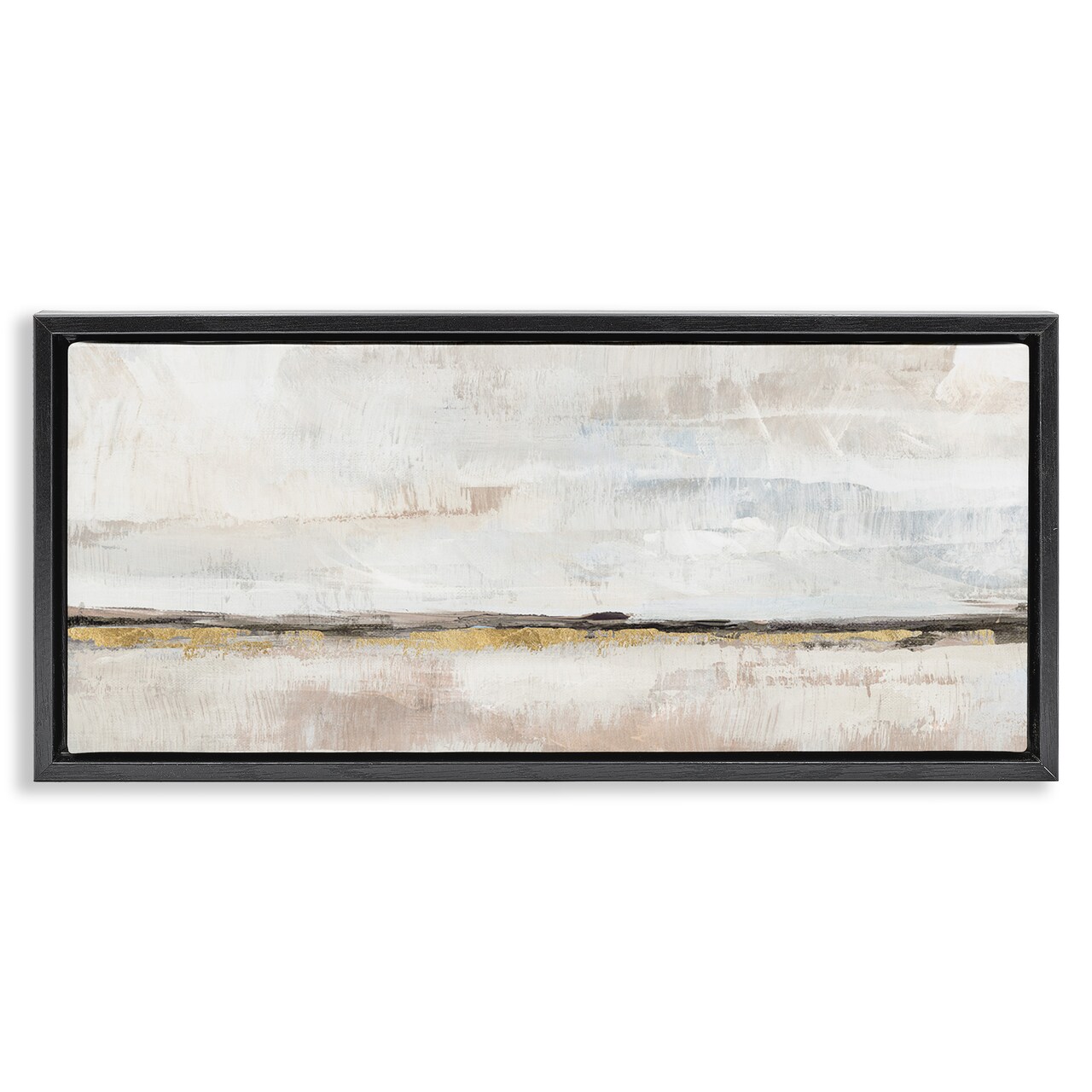 Stupell Industries Neutral Horizon Landscape Floating Frame Design By Nina Blue